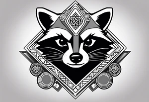 Rocket raccoon with a Glasgow Celtic top on tattoo idea