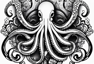 abstract octopus armband tattoo idea