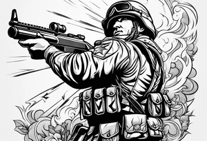 soldier reaching for the sky tattoo idea
