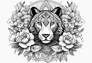 animal, flowers. For remember the death, my dad. and the futur, for being strong tattoo idea