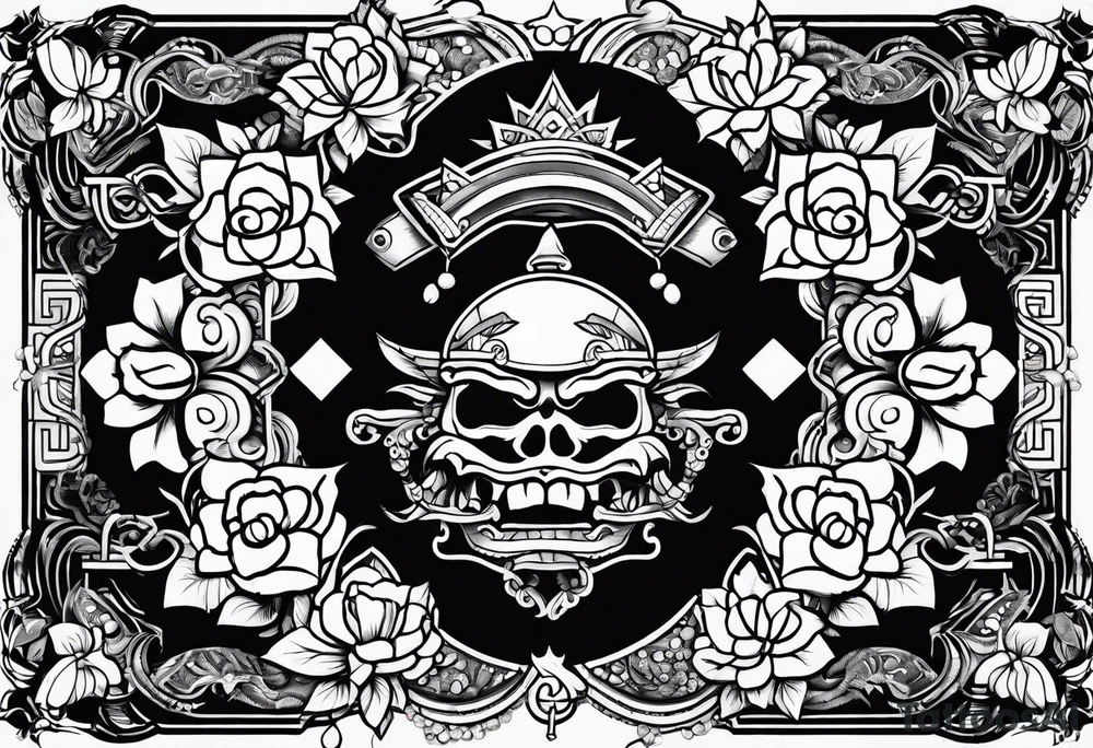 Flash sheet traditional tattoo idea