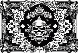Flash sheet traditional tattoo idea