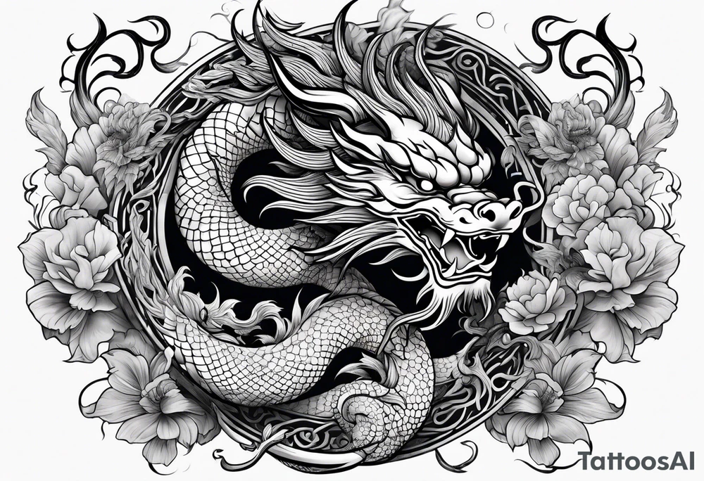 chinese dragon tattoo idea