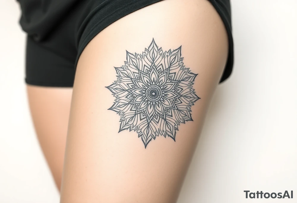 intricate mandala tattoo idea