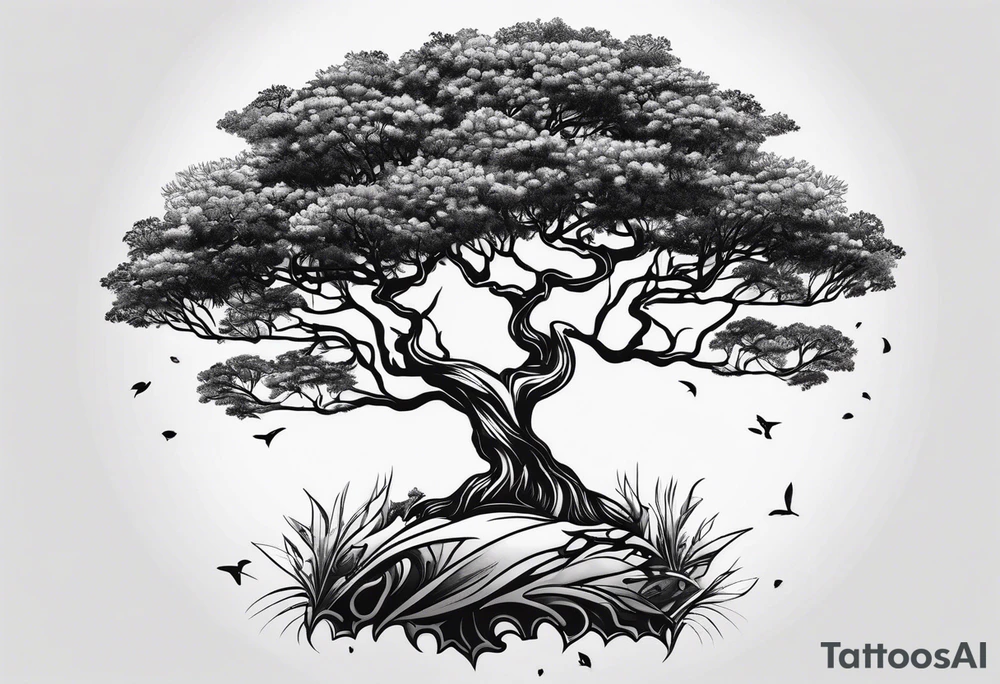 African Flame tree tattoo idea