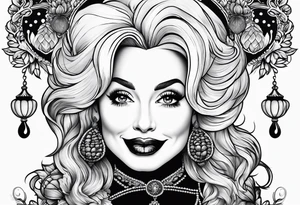 Dolly Parton holding an acorn tattoo idea