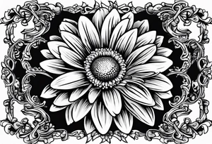 Daisy frame tattoo idea