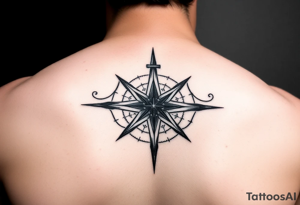 “family first”, mortality, nautical star, mental health healing, cancer astrological sign tattoo idea