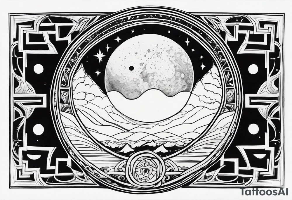 sacred moon tattoo idea