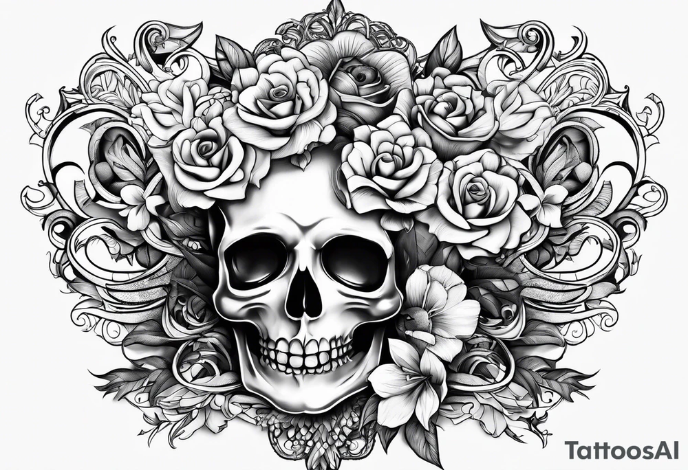 The words No vanity tattoo idea
