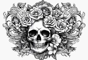The words No vanity tattoo idea