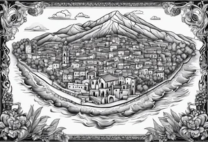 Calabria map tattoo idea