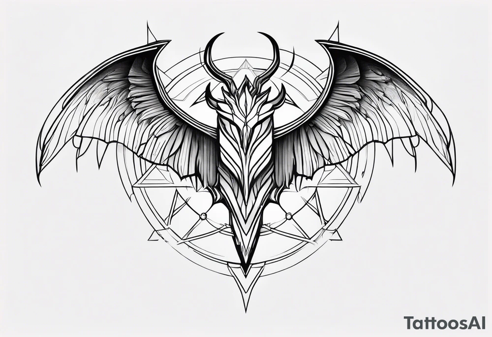 the symbol of Lucifer ,simple tattoo idea
