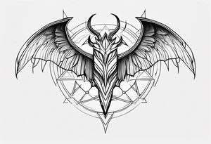 the symbol of Lucifer ,simple tattoo idea
