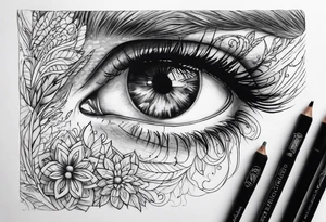 Fine line, earthy elements tattoo idea