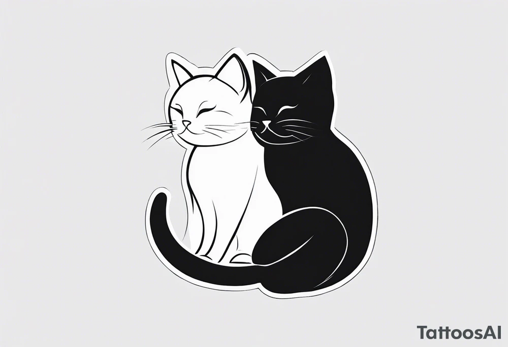 Cute cat tattoo idea