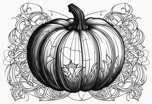 Halloween pumpkin tattoo idea