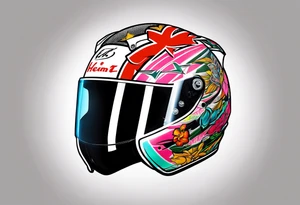 Formula 1 helment Miami edition tattoo idea
