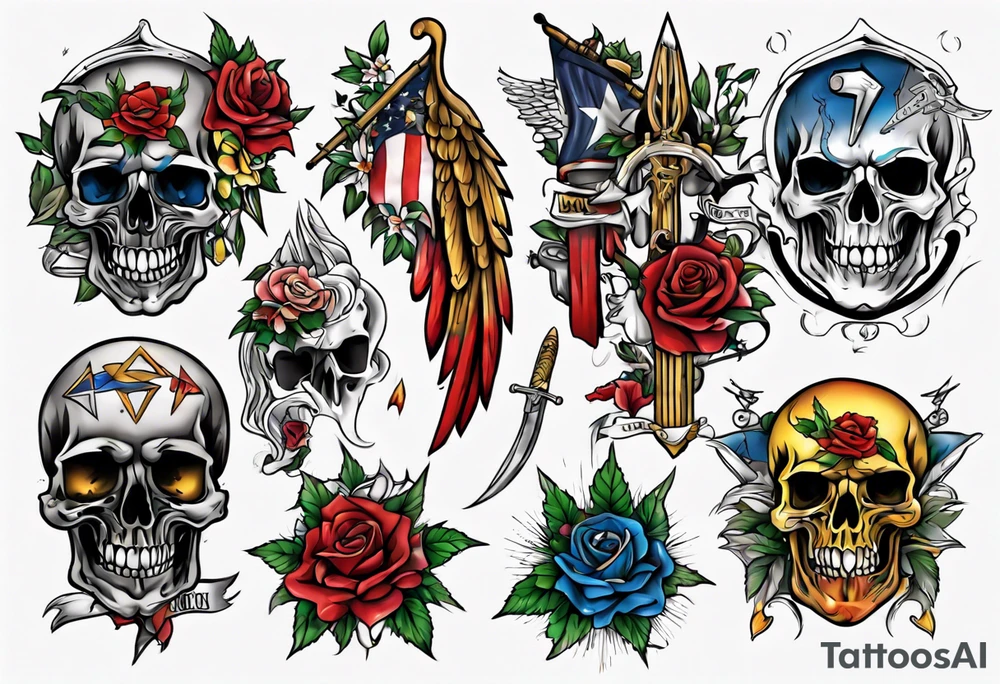 Massachusetts pride colors tattoo idea