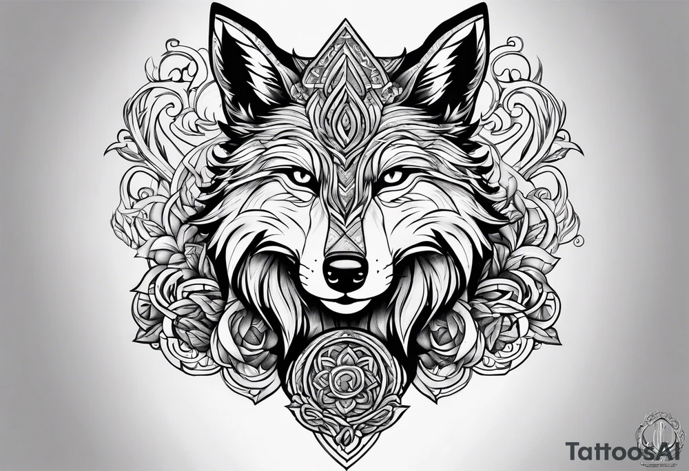 Viking fox tattoo idea