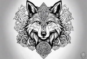 Viking fox tattoo idea