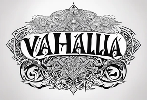 Valhalla viking gods tattoo idea