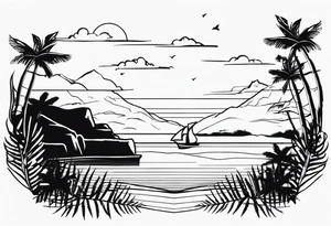 Amicizia estate spiaggia appuntamento tattoo idea