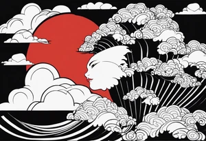 ukiyoe, cloud tattoo idea