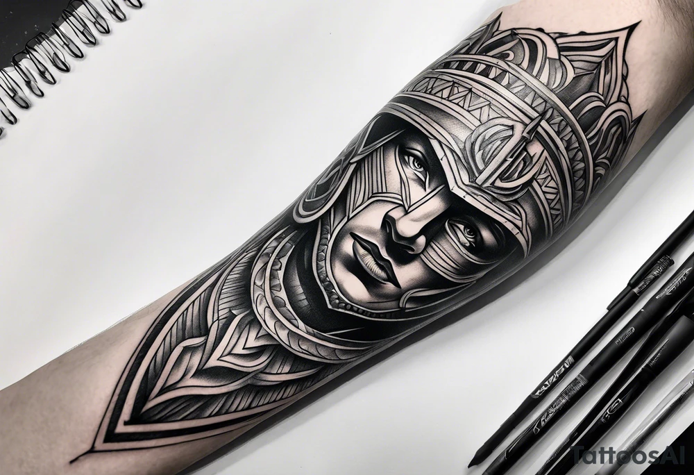Gladiator forearm tattoo idea