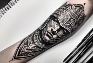 Gladiator forearm tattoo idea
