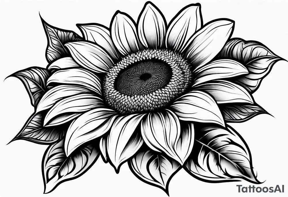 a sunflower tattoo idea