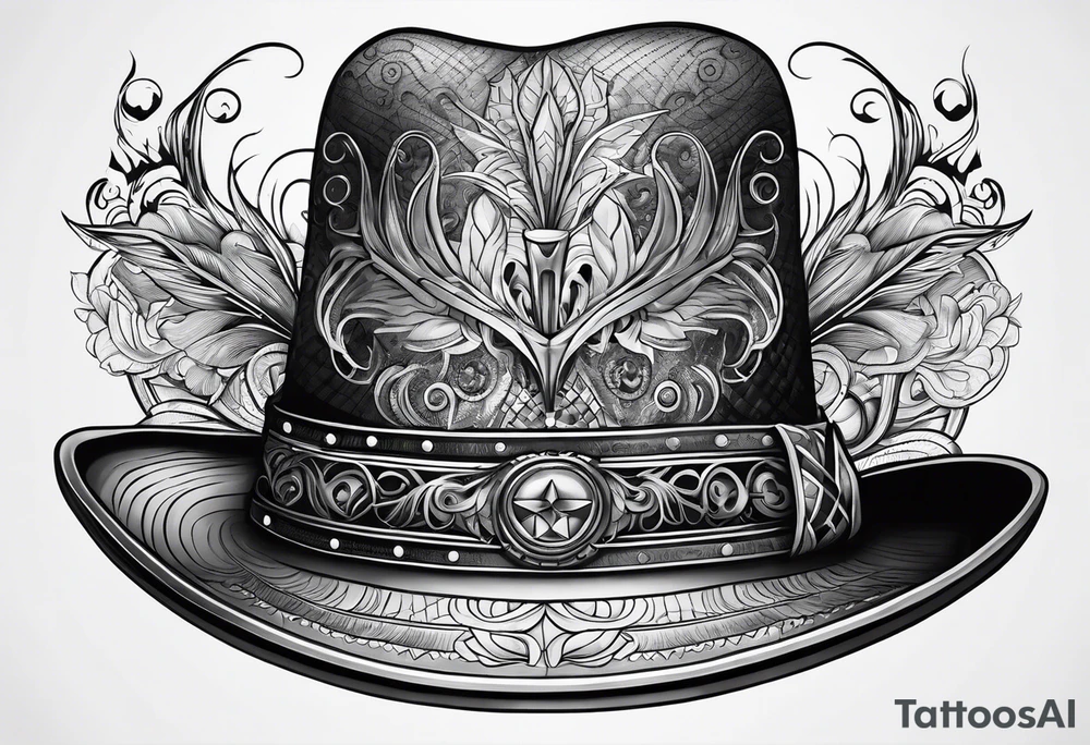 penis hat tattoo idea