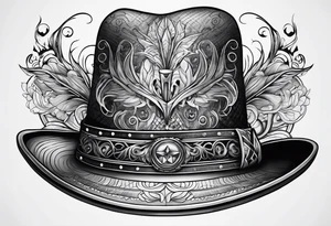 penis hat tattoo idea