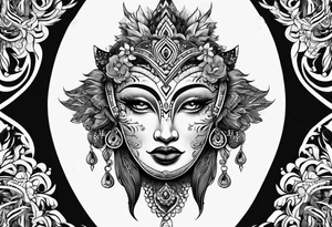 Lua media no braço tattoo idea