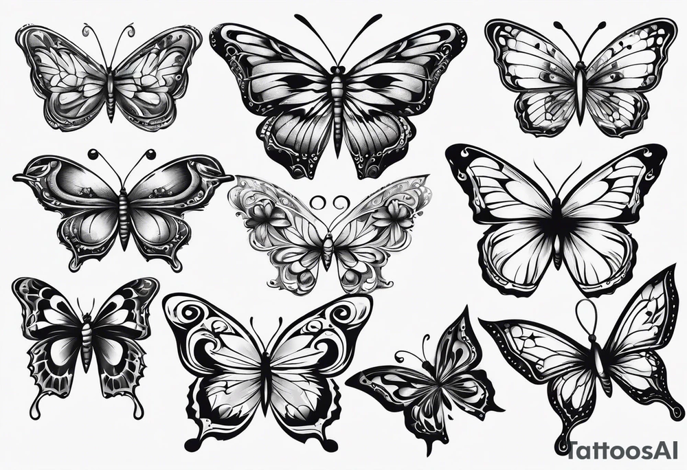 Butterflies tattoo idea