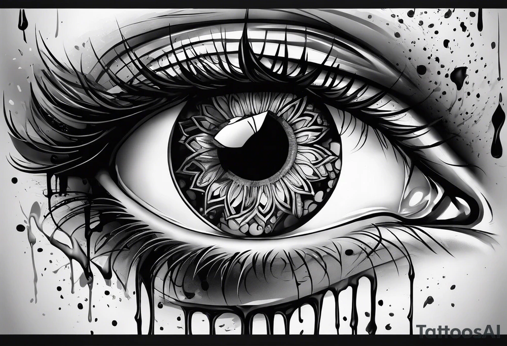 blooding eyes tattoo idea