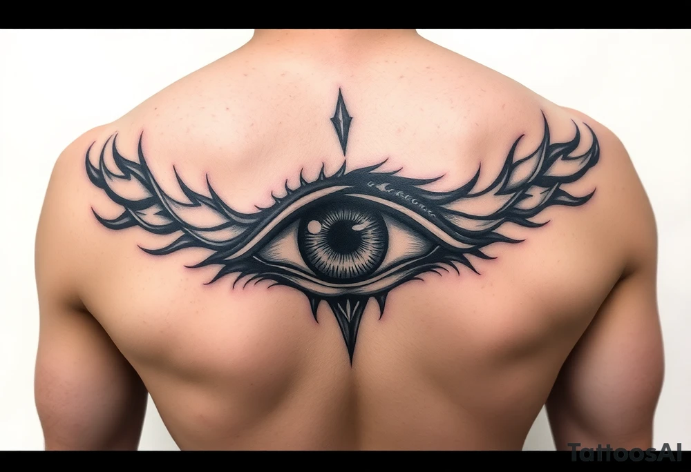 Powerful eye tattoo idea