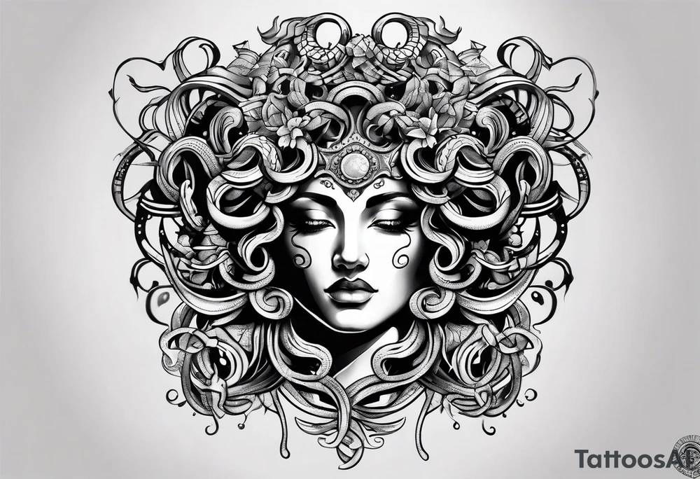 Medusa tattoo with a modern twist on arm for mens something small enough for forearm tattoo idea