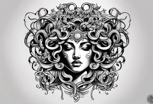 Medusa tattoo with a modern twist on arm for mens something small enough for forearm tattoo idea