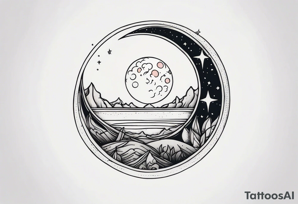 sacred moon tattoo idea