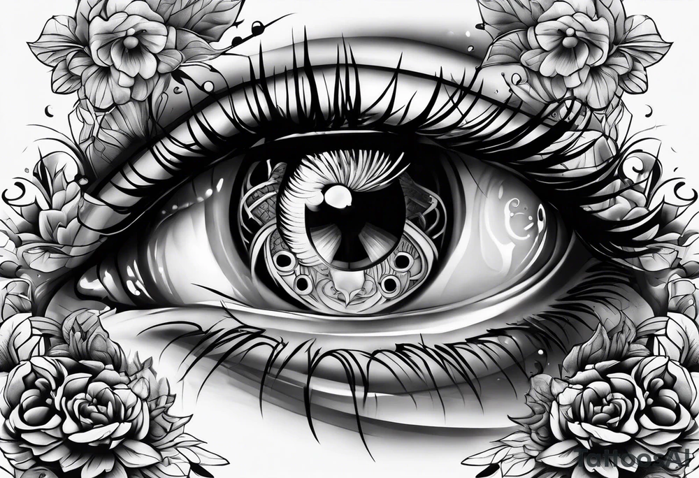 bleeding eyes tattoo idea