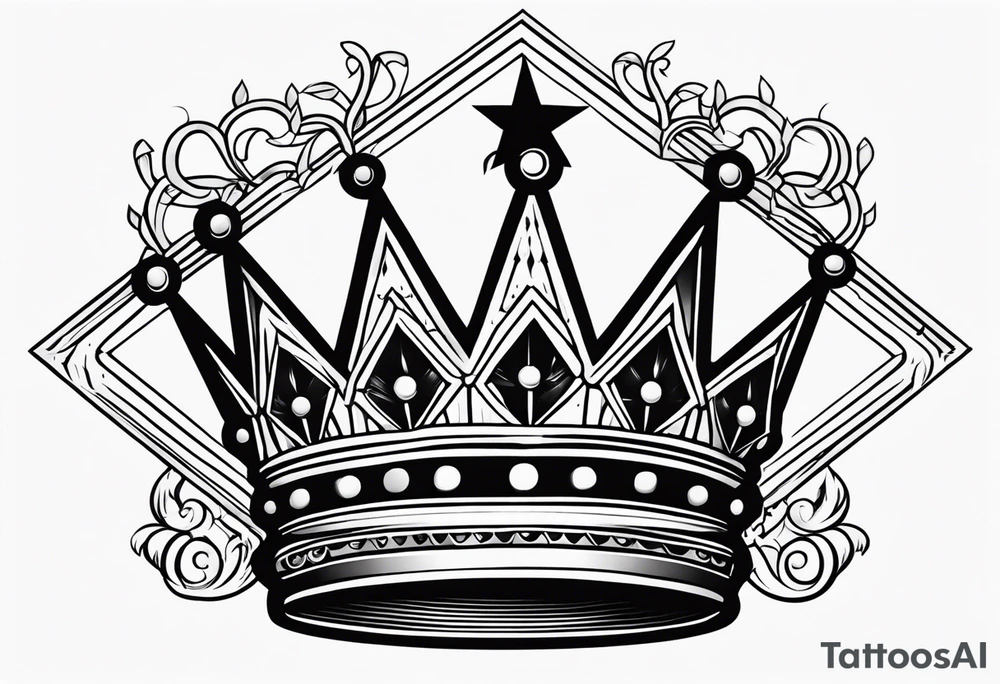 Spell out Wells with a crown tattoo idea