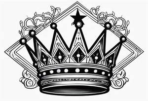 Spell out Wells with a crown tattoo idea