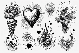 Mind and heart floating away tattoo idea