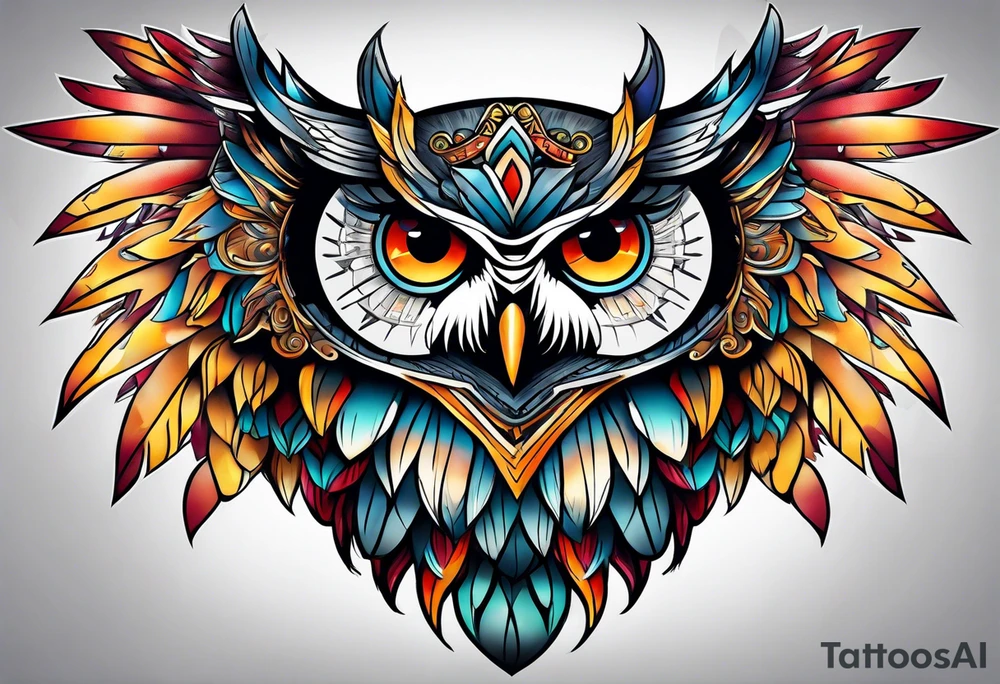 king owl tattoo idea