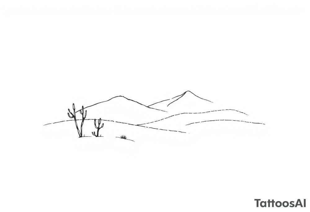 Desert landscape tattoo idea