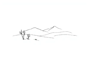 Desert landscape tattoo idea