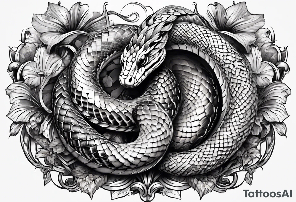 Snake around arm tattoo idea