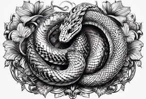 Snake around arm tattoo idea