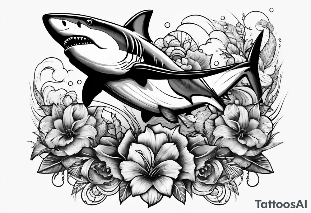 2 nautical style sharks wrapped around the knee tattoo idea 2 nautical style sharks wrapped around the knee tattoo idea